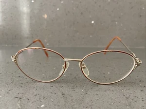 Seiko Eyeglasses Frames Only T359 Japan Pure Titanium 54-16-135 Gold Pink - Picture 1 of 15