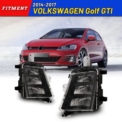 Conjunto de luces antiniebla LED transparentes para VW Volkswagen Golf GTI 2014-2017 parachoques Foto 1 de 4