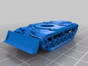 Vehículo de ingeniería de combate 28 mm/1:56a resina EE. UU. M728 - Imagen 1 de 2