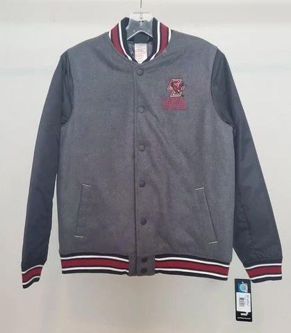 Gen 2 Boys "Boston College" Button Up Bomber Jacket W/Pockets SZ L** Cover