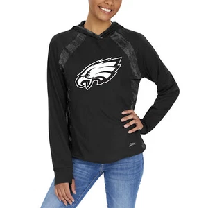 Zubaz NFL Women's Philadelphia Eagles Elevated Hoodie W/ Black Viper Print - Picture 1 of 3