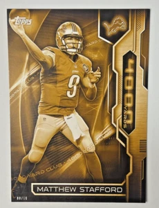 2015 Topps 4000 Club MATTHEW STAFFORD Jumbo 5x7 Gold 08/10 SSP #4KYC-MS Lions - Picture 1 of 2