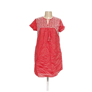 LOFT Red Cotton Shift Dress - Picture 1 of 4
