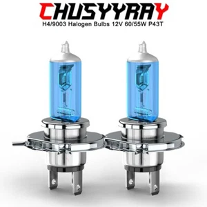2X H4 9003 Halogen Motorcycle Headlight Bulb Hi/Lo 5000K White For Honda Yamaha - Imagen 1 de 11