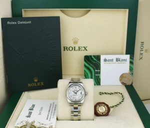 ROLEX Ladies Stainless Steel Datejust MOP DIAMOND Oyster Band 179160 SANT BLANC - Picture 1 of 7