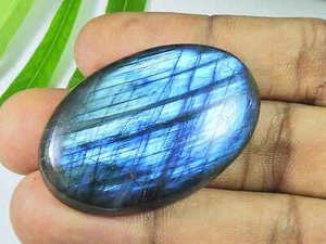 Pietra preziosa naturale sciolta cabochon forma ovale labradorite blu 27 x 43... - Foto 1 di 9