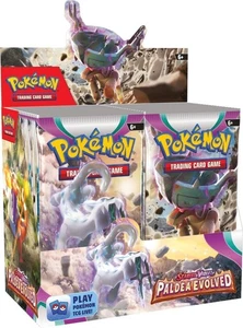 JCC Pokémon: Caja de refuerzo evolucionada Paldea escarlata y violeta USADA - TAL VEZ FALTA CARTA - Imagen 1 de 3