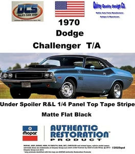 1970 Challenger T/A Quarter Panel Under Spoiler Tips Tape Kit New MoPar USA - Bild 1 von 3