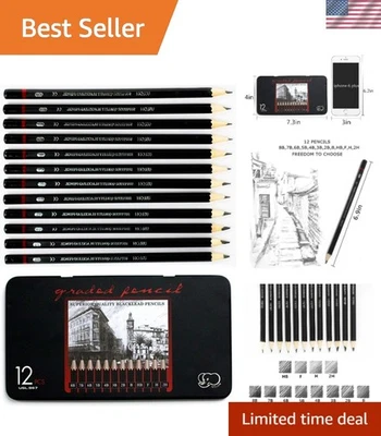 Versatile 12-Piece Drawing Pencil Set – Perfect for Artists of All Levels - Image 1 of 4
