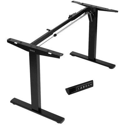 USED VIVO Black Electric Stand Up Desk Frame Single Motor Standing Adjustable - Image 1 of 4