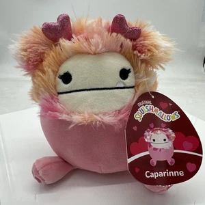 Squishmallows - Caparinne the Pink Bigfoot w/ Heart Headband - 5” Plush - New - Imagen 1 de 6