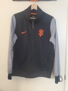 Nike San Francisco Giants MLB Jacket Mens Medium L Gray Black Full Zip Pockets - Picture 1 of 5