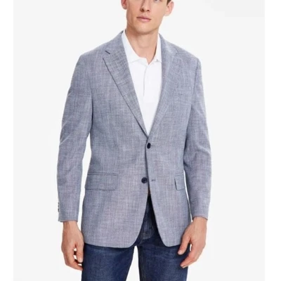 Blazer Tommy Hilfiger Conrad Hombre 38R Azul Calce Moderno Texturizado Nuevo con Etiquetas Foto 1 de 4
