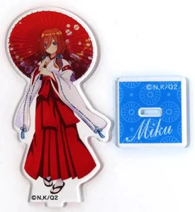 Nakano Miku Acrylic Stand 3.1in Quintuples Bride Double Used Character Panel - Picture 1 of 1