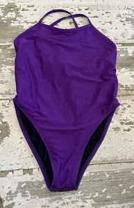 Traje de baño JOLYN Swim DAYNO 2 de una pieza atado para piscina playa púrpura talla 34 - Imagen 1 de 5