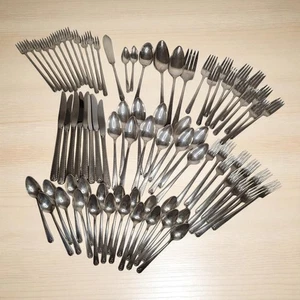 Vintage 1945 Oneida Prestige BORDEAUX Silver Plate Flatware 78 Piece Lot Spoons - Picture 1 of 24