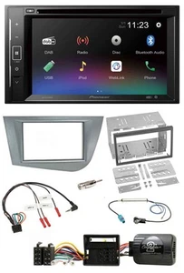 Pioneer Bluetooth Lenkrad USB 2DIN DAB DVD Autoradio für Seat Leon 2005-2012 sil - Bild 1 von 11
