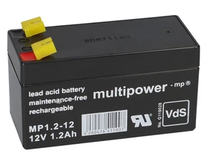MULTIPOWER MP1.2-12 Bleigel Akku Batterie 12 V 1.2 Ah A512/1.2S FG20121 WP1.2-12 - Bild 1 von 8