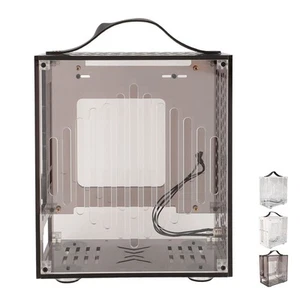 23x20.5x12cm Miniature ITX PC Case Clear Arcylic PC Case Portable DIY Deskto Hot - Photo 1/32