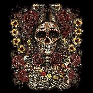 Day Of The Dead Día de Muertos Skull Skeleton Roses T Shirt M TO 6XL - Picture 1 of 1