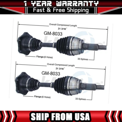 2 TrakMotive Front CV Axle Shaft Fits 2002-2006 Chevrolet Avalanche 1500 - Image 1 of 2