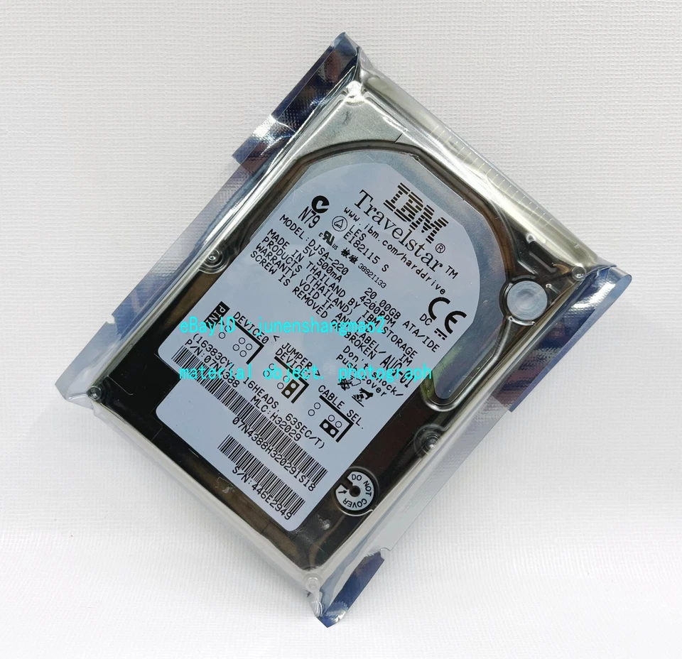Hitachi IBM DJSA-220 20GB 4200RPM IDE Interface Industrial Hard Drive - Image 1 of 2