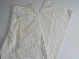 Armani Collezioni NWT White Dress Pants Measured 35 x 33 Striped New! - Picture 1 of 12
