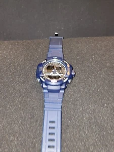 Men's Blue Watch New Battery Scratch On Front Of Glass - Picture 1 of 3