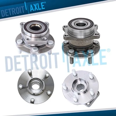 Front and Rear Wheel Bearings and Hubs Set for 2009-2013 Subaru Forester Impreza - Image 1 of 4