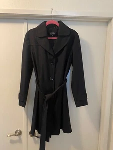 Collection Ellen Tracy, Black Classic Coat, Waterproof Excellent Condition XL - Picture 1 of 8