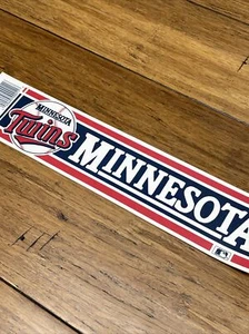 Vintage Minnesota Twins Bumper Sticker Official MLB Baseball 1990’s USA 11” JD - Picture 1 of 7