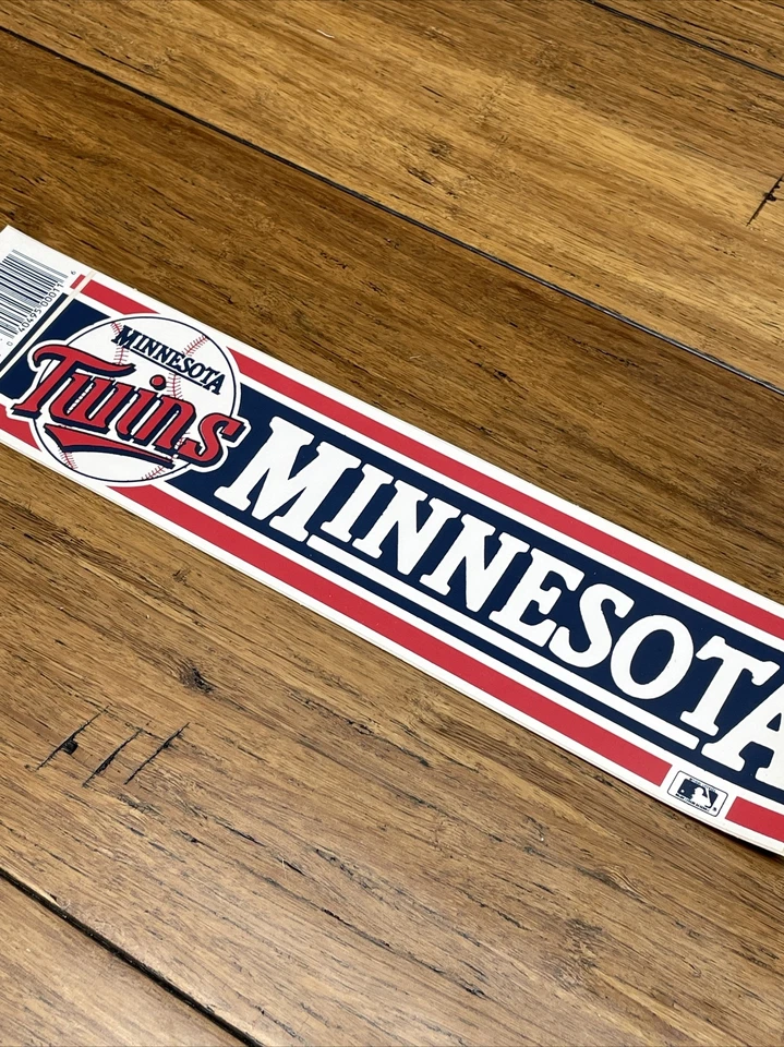 Vintage Minnesota Twins Bumper Sticker Official MLB Baseball 1990’s USA 11” JD - Image 1 of 4
