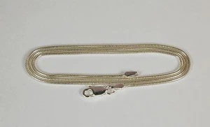 Sterling Silver Snake Chain Necklace 1.4mm 16", 18" or 20" Free U.S. Shipping - Picture 1 of 3