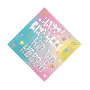 Unicorn Birthday Luncheon Napkin, Party Supplies, 16 Pieces - Picture 1 of 1