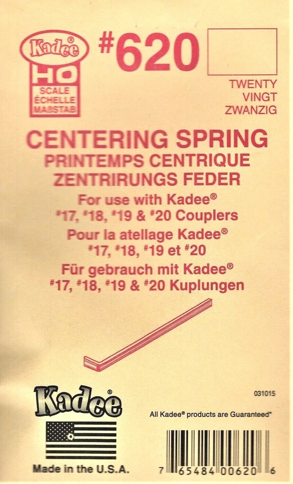 HO Scale Kadee #620 Centering Spring for NEM 362 Couplers (20) pcs - Image 1 of 2