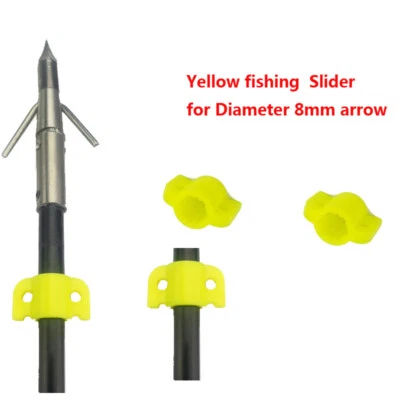 AMEYXGS 6pcs Bowfishing Slide Archery Fishing Arrow Safety Slider for OD 8mm Shafts Bow