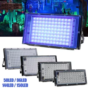 200W LED UV Schwarzlicht Strahler Fluter Wasserdicht Scheinwerfer Party Dekor - Bild 1 von 24