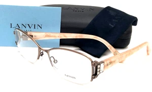LANVIN SQUARE EYEGLASSES VLN 034S 0SFR 53 BROWN PINK AUTHENTIC