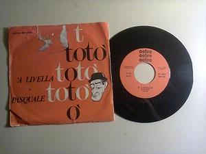 Totò ‎– 'A Livella / Pasquale – Disco Vinile 45 giri 7"(Stampa Italia)  - Imagen 1 de 1