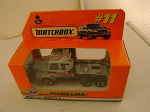 1998 MATCHBOX SUPERFAST #11 SILVER SCANIA T-142 TRACTOR TRUCK NEW IN BOX - Picture 1 of 3