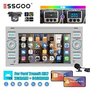 Carplay Android 14 Autoradio GPS RDS 2+64G Kamera Für Ford Focus MK2 Transit MK7 - Bild 1 von 15