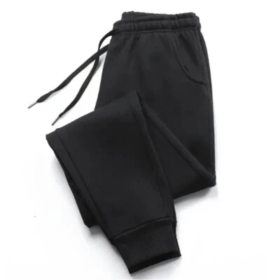 Mens Fleece Sweatpants Joggers Casual Lounge Pants with Side Pockets Comfortable - Image 1 of 4
