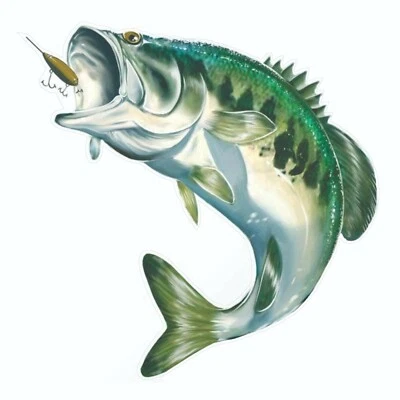 ARLON Large Mouth Bass Sticker, Decal, Bumper Sticker Truck, Fishing, Boat Stickers
