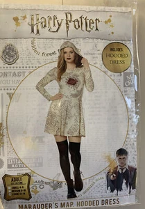 Marauder's Map Hooded Dress Harry Potter Size L (12/14) - Picture 1 of 6
