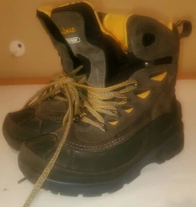 LL Bean Kids Size 1 Suede Waterproof Boots Stock # 0 ACW1 10 VN# 05455 Gray - Picture 1 of 9