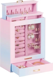 Jewelry Organizer Girls Women Jewelry Box for Necklaces Rings Earrings Gift B... - Picture 1 of 1