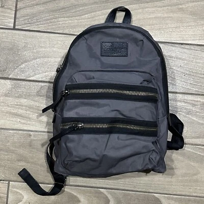 Mochila Marc By Marc Jacobs Mini Motociclista Nylon Cuero LEER Gris Foto 1 de 4