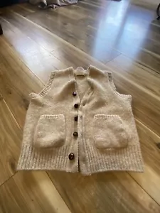 Mens 70s Vintage The Moors M vest USA made 100% Shetland wool spun in Scotland - Picture 1 of 5