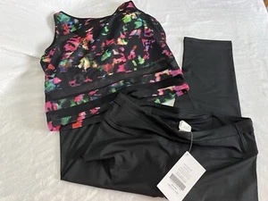 Fabletics Woman’s Leggings size Medium Sports Bra Size Large NWT Multicolor - Picture 1 of 7