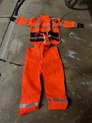 Jaqueta de Chuva Tingley J24129 Icon, Classe 3, Tipo P, Preta/Orng, Tamanho M Calça Incl - Imagem 1 de 4